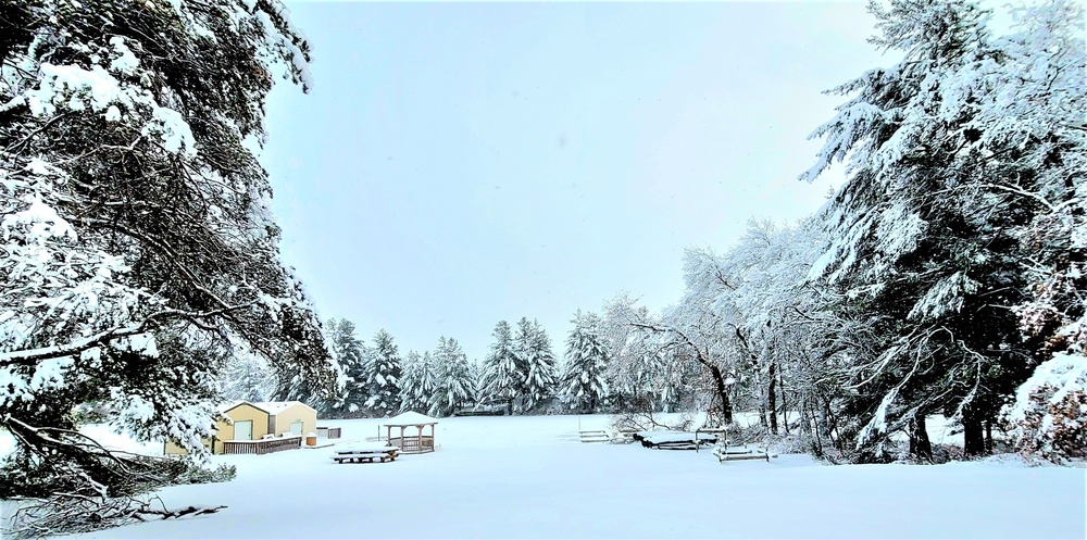 December 2022 snow scenes in Fort McCoy's Pine View Recreation Area