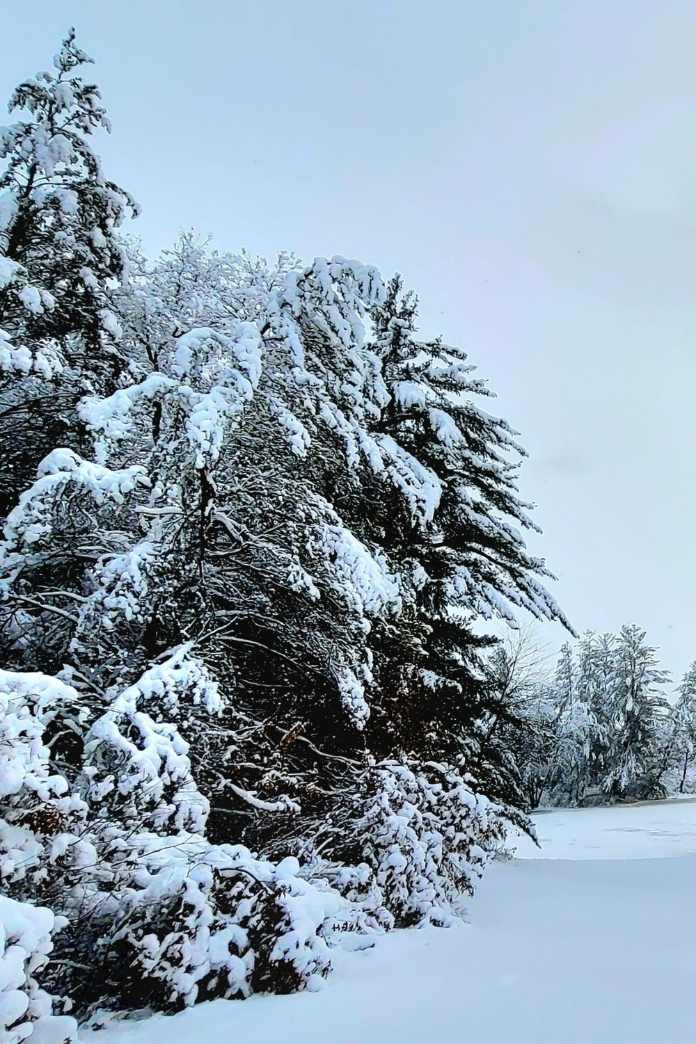 December 2022 snow scenes in Fort McCoy's Pine View Recreation Area