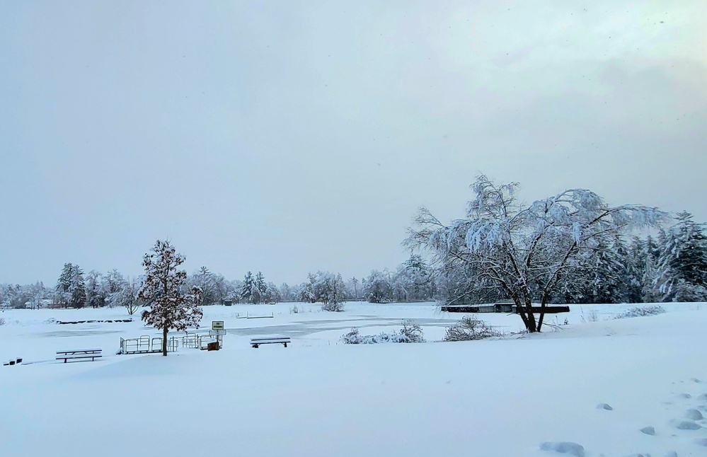 December 2022 snow scenes in Fort McCoy's Pine View Recreation Area