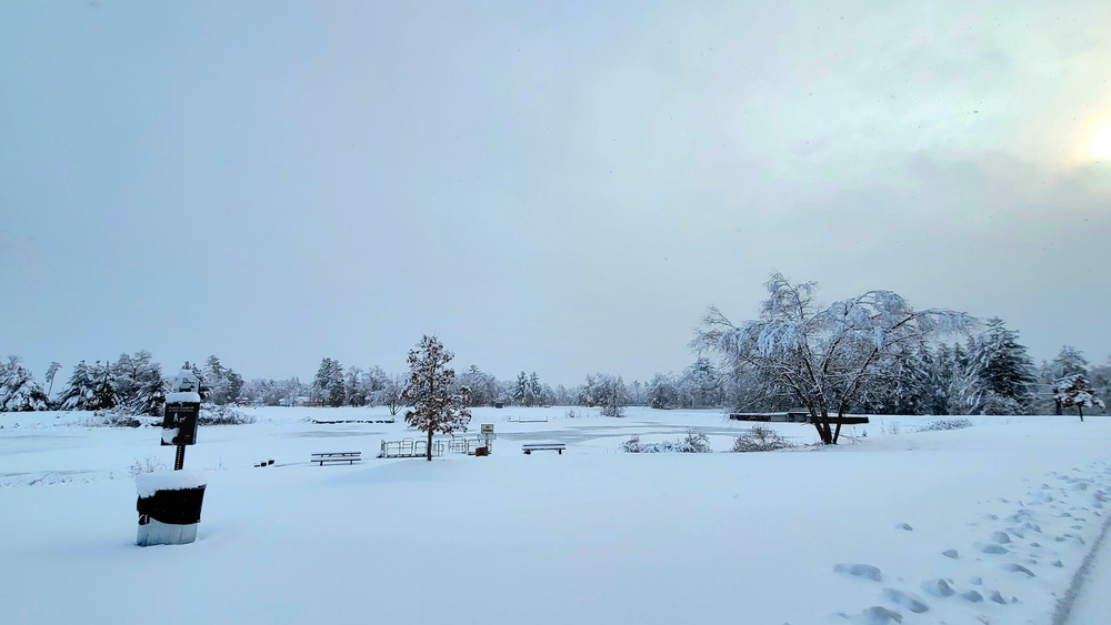 December 2022 snow scenes in Fort McCoy's Pine View Recreation Area