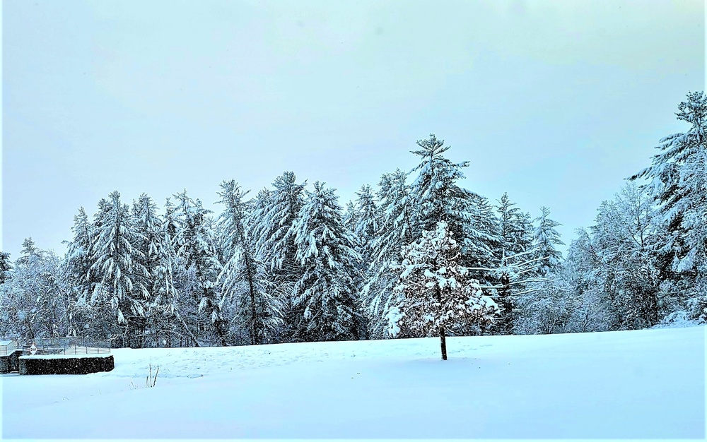 December 2022 snow scenes in Fort McCoy's Pine View Recreation Area