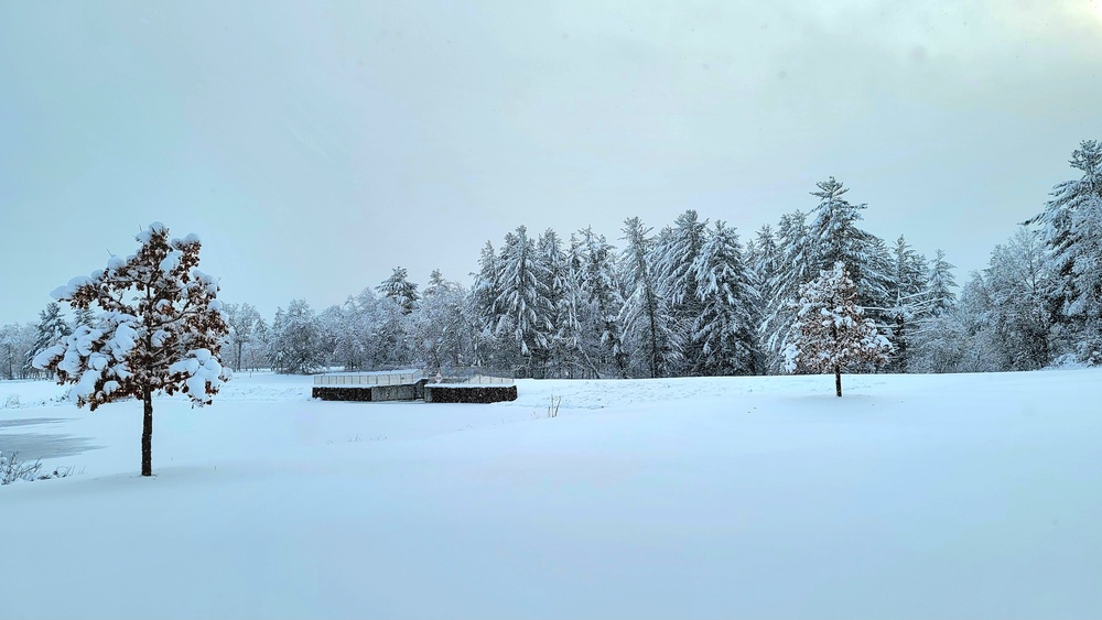 December 2022 snow scenes in Fort McCoy's Pine View Recreation Area