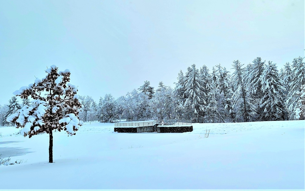 December 2022 snow scenes in Fort McCoy's Pine View Recreation Area