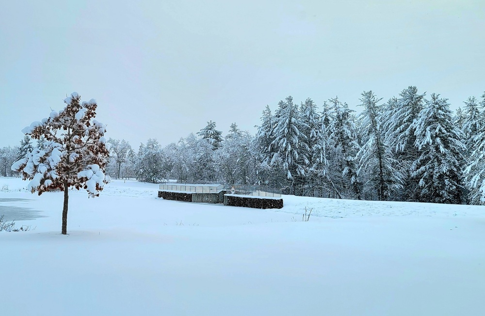 December 2022 snow scenes in Fort McCoy's Pine View Recreation Area