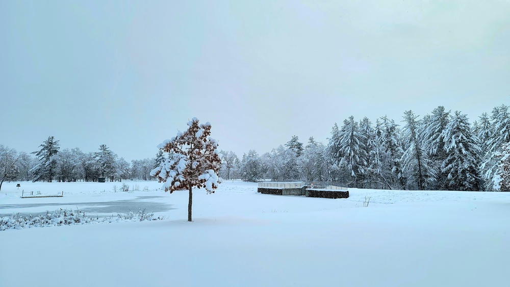 December 2022 snow scenes in Fort McCoy's Pine View Recreation Area