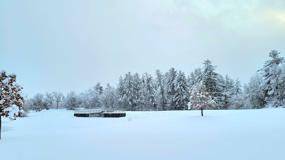 December 2022 snow scenes in Fort McCoy's Pine View Recreation Area