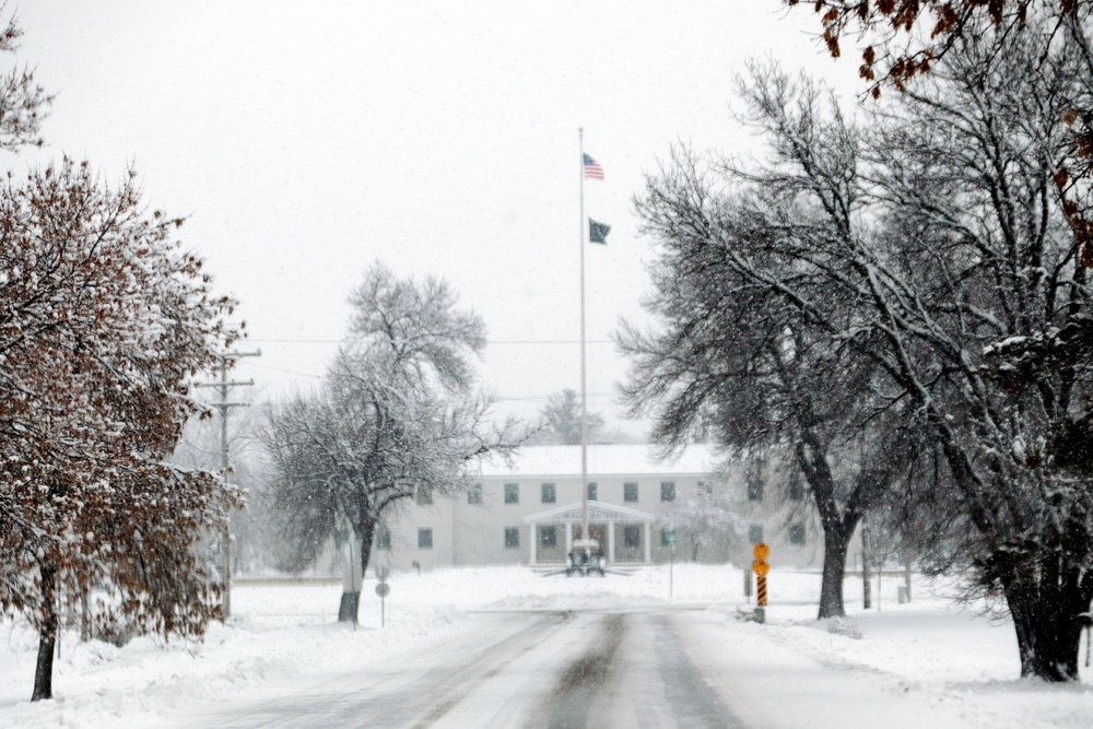 American Flag and Fort McCoy