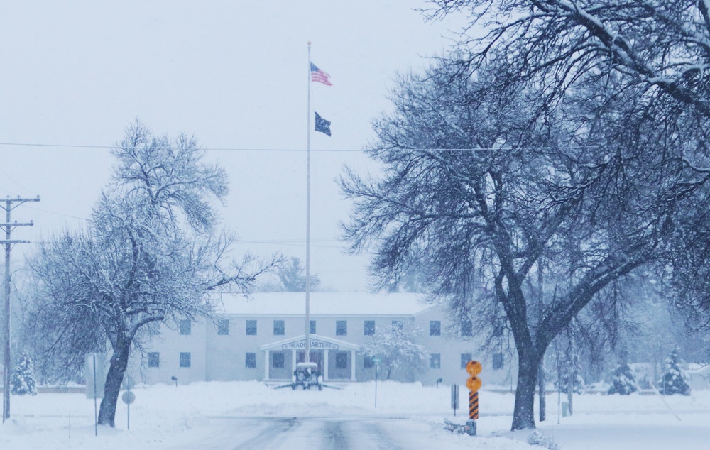 American Flag and Fort McCoy