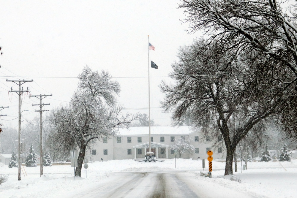 American Flag and Fort McCoy