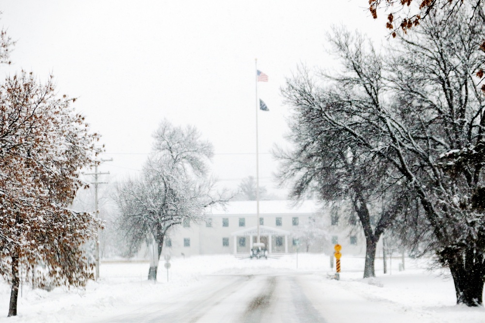 American Flag and Fort McCoy