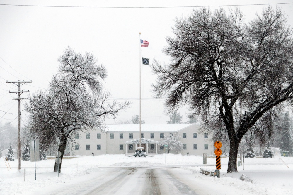 American Flag and Fort McCoy