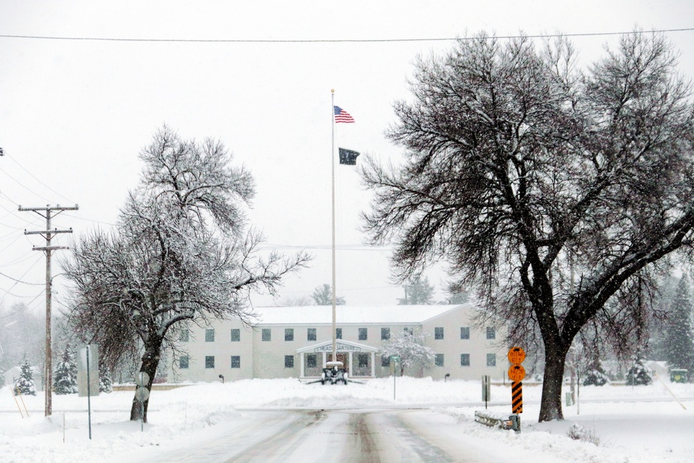 American Flag and Fort McCoy