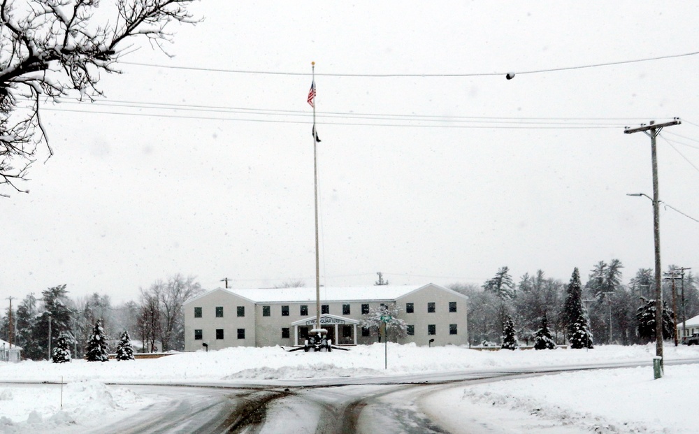 American Flag and Fort McCoy