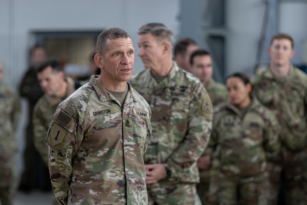 U.S. Army Chief of Staff and Sergeant Major of the Army Visit Soldiers at 33rd Air Base Poland