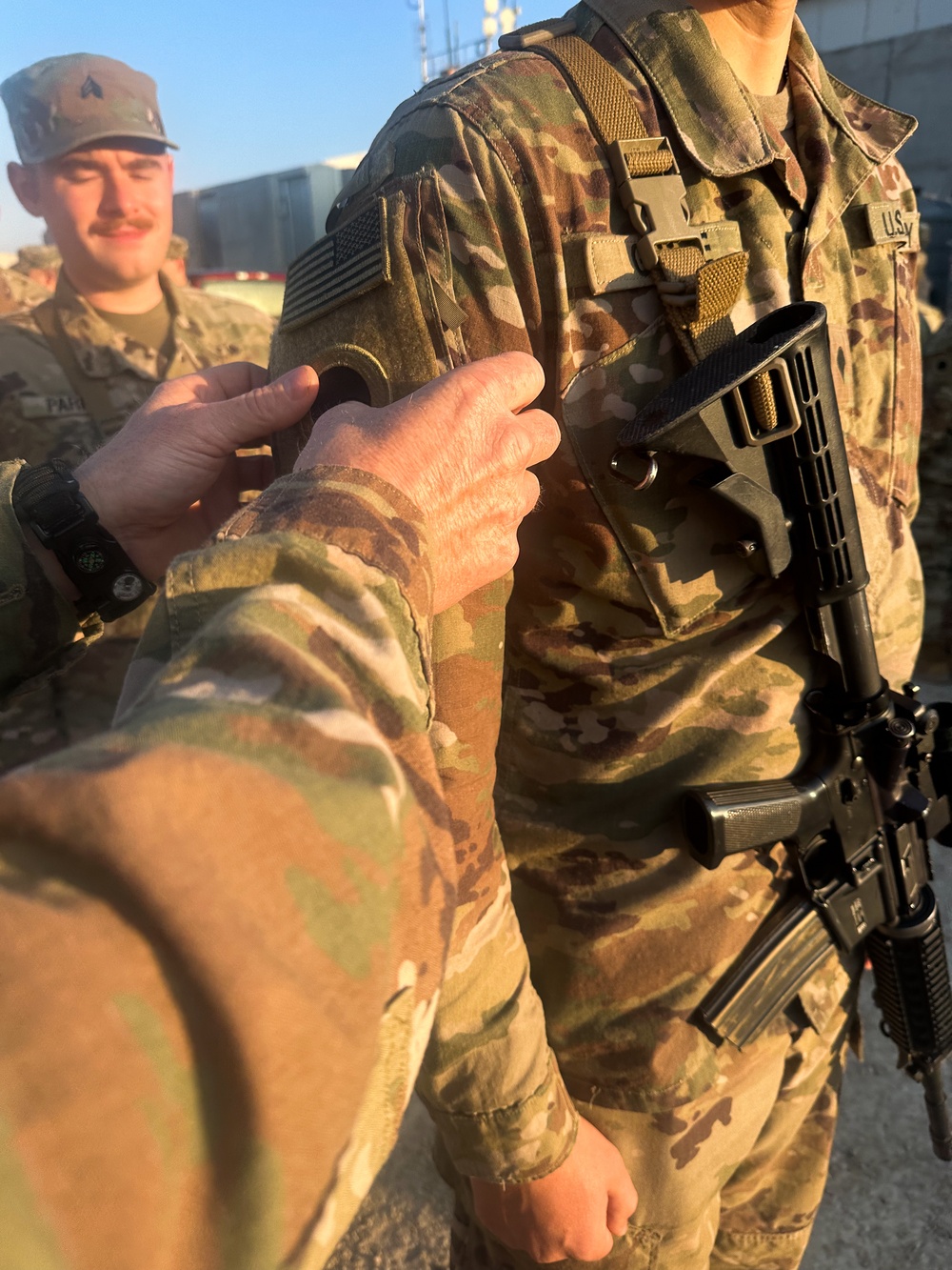 Ohio National Guard Soldiers receive Buckeye deployment patch