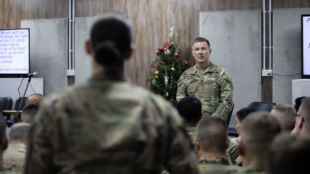 U.S. Army Chief of Staff and Sergeant Major of the Army visit CJTF-OIR Soldiers