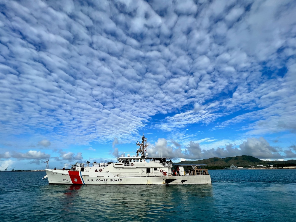 USCGC Frederick Hatch (WPC 1143) departs for expeditionary patrol