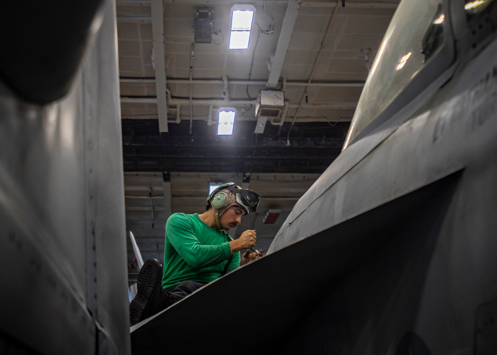 Sailors Conduct Maintenance