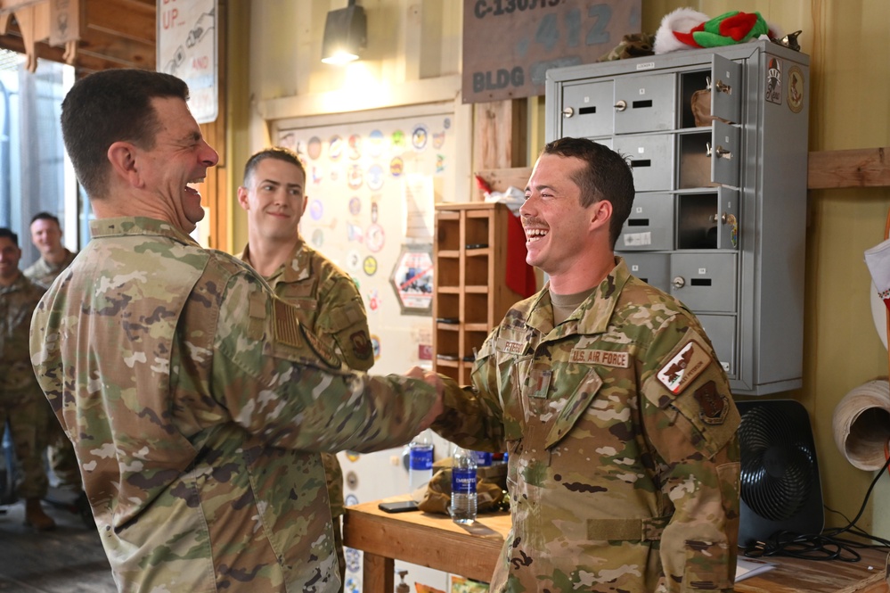 DANG and senior leaders visit deployed Airmen in Djibouti