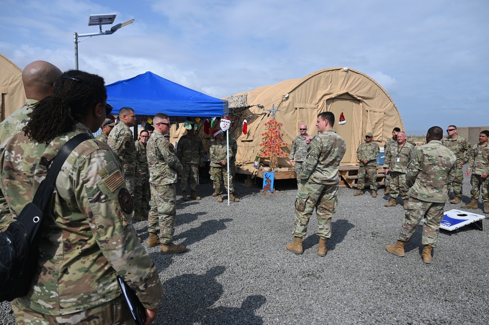 DANG and senior leaders visit deployed Airmen in Djibouti