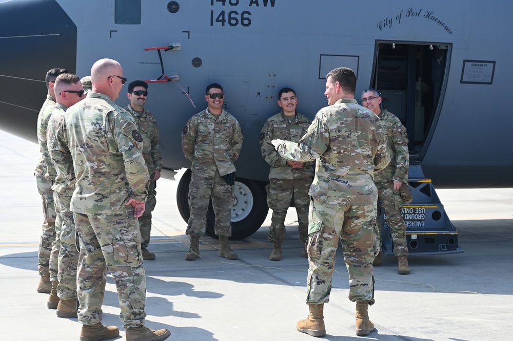 DANG and senior leaders visit deployed Airmen in Djibouti