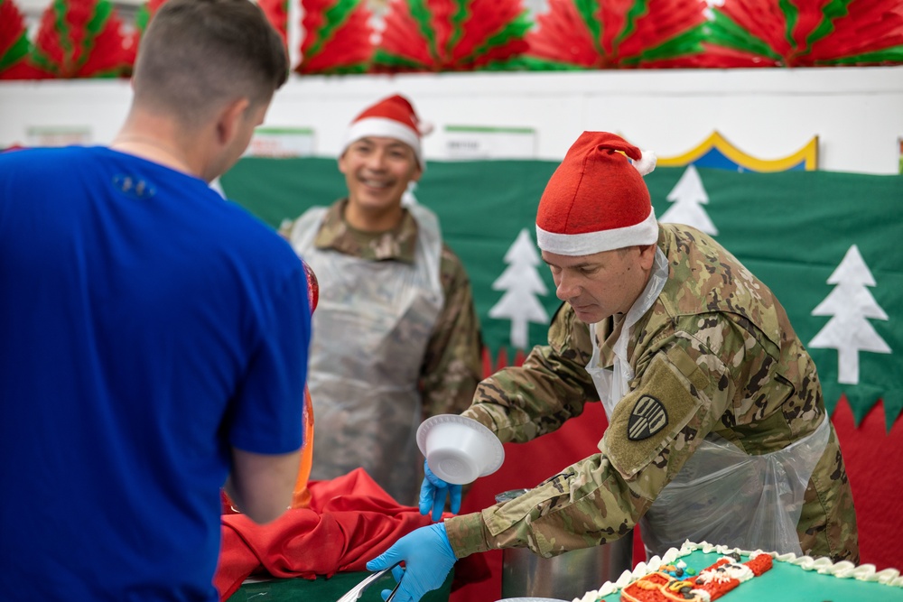 Christmas Meal Zone 6 Dining Facility Camp Arifjan in Kuwait