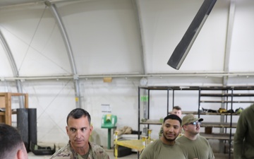 U.S. Army Brig. Gen. Eric Strong, CJTF-OIR, visits Task Force Mustang