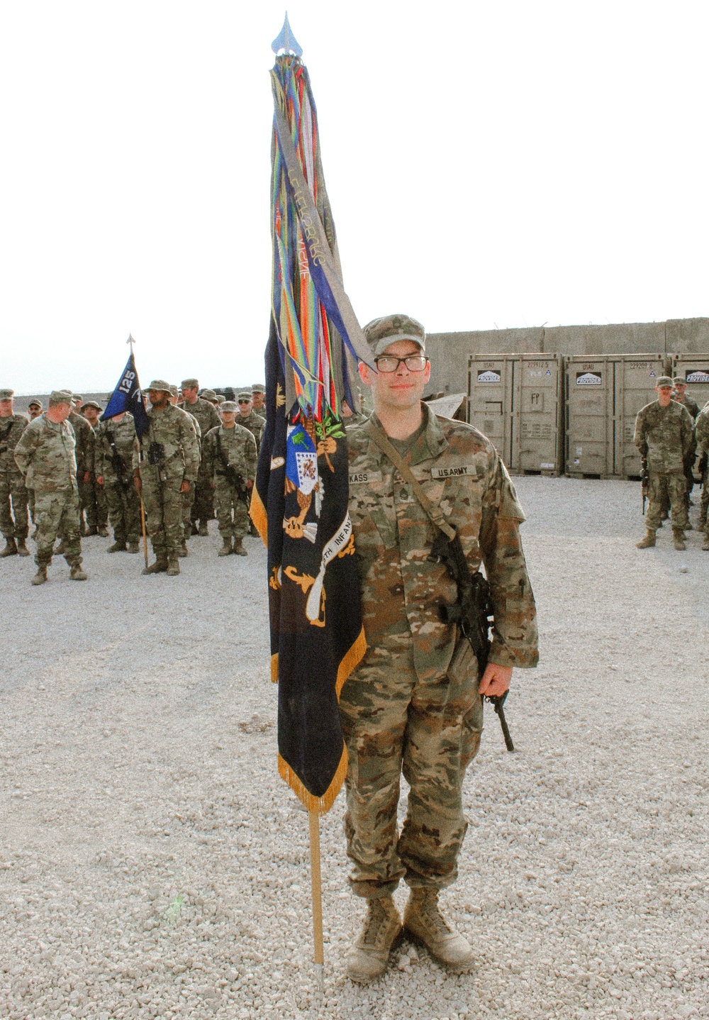 Patching ceremony of 1st Battalion, 125th Infantry Regiment