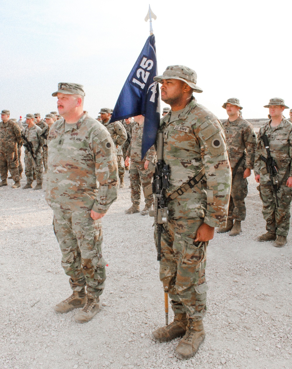 Patching ceremony of 1st Battalion, 125th Infantry Regiment