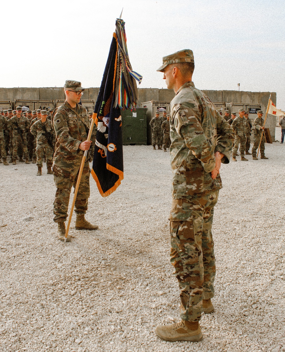 Patching ceremony of 1st Battalion, 125th Infantry Regiment