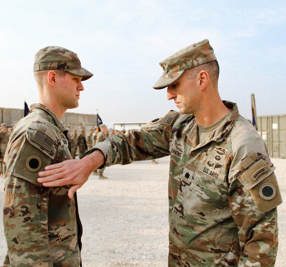 Patching ceremony of 1st Battalion, 125th Infantry Regiment