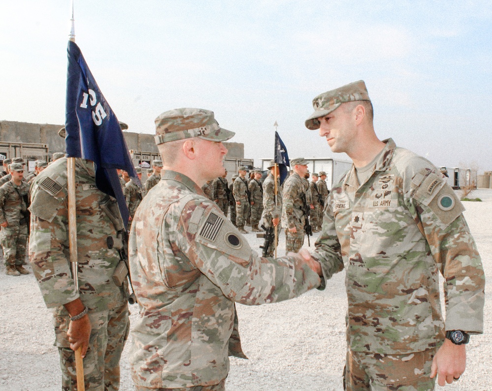 Patching ceremony of 1st Battalion, 125th Infantry Regiment