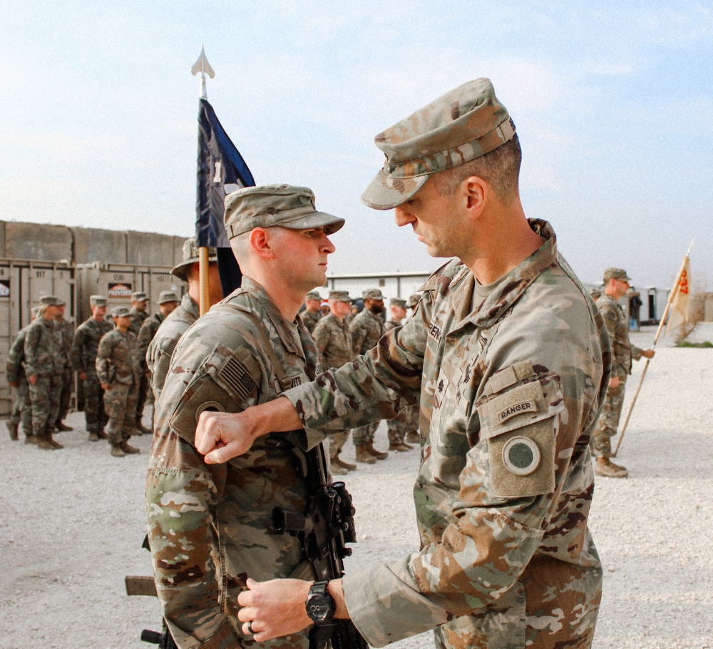 Patching ceremony of 1st Battalion, 125th Infantry Regiment