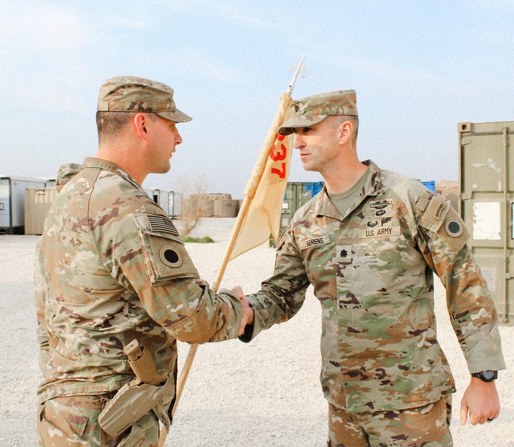 Patching ceremony of 1st Battalion, 125th Infantry Regiment