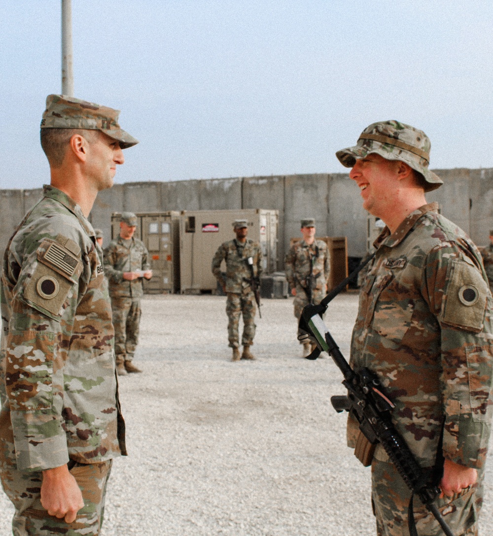 Patching ceremony of 1st Battalion, 125th Infantry Regiment