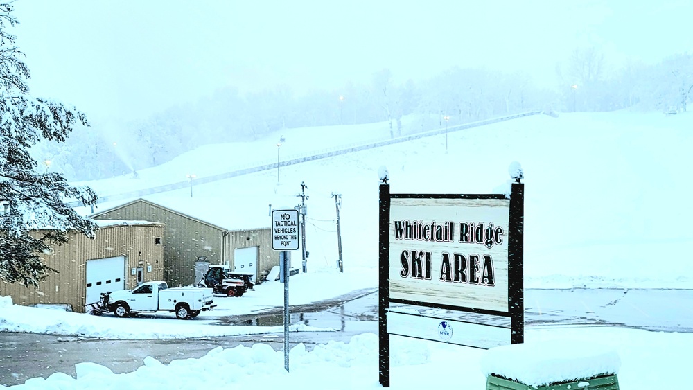 Snow-making operations at Fort McCoy's Whitetail Ridge Ski Area