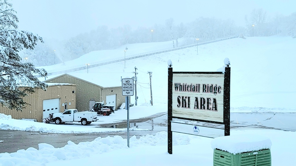 Snow-making operations at Fort McCoy's Whitetail Ridge Ski Area