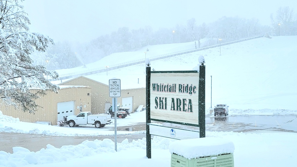 Snow-making operations at Fort McCoy's Whitetail Ridge Ski Area