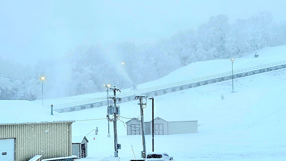 Snow-making operations at Fort McCoy's Whitetail Ridge Ski Area