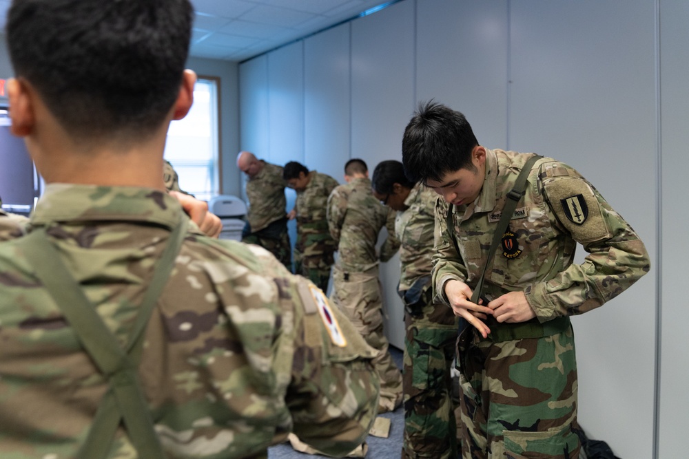 HHC soldiers conducted Chemical, Biological, Radiological, and Nuclear training