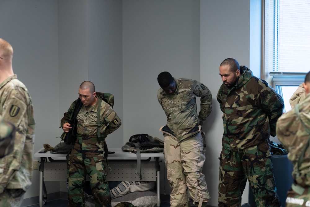 HHC soldiers conducted Chemical, Biological, Radiological, and Nuclear training