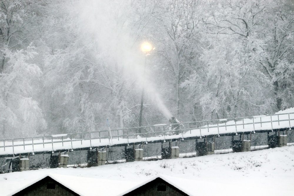 Snow-making operations at Fort McCoy's Whitetail Ridge Ski Area