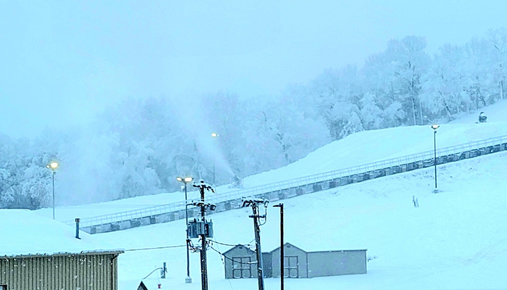 Snow-making operations at Fort McCoy's Whitetail Ridge Ski Area