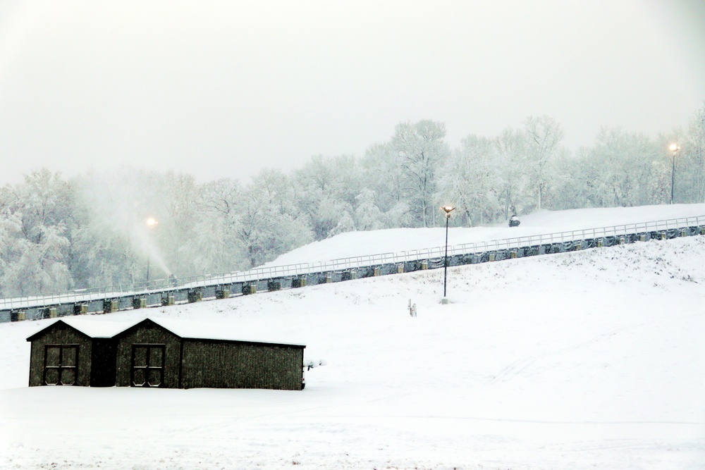 Snow-making operations at Fort McCoy's Whitetail Ridge Ski Area