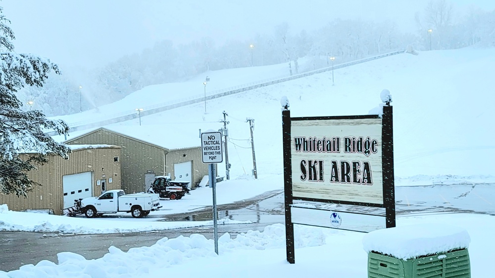 Snow-making operations at Fort McCoy's Whitetail Ridge Ski Area