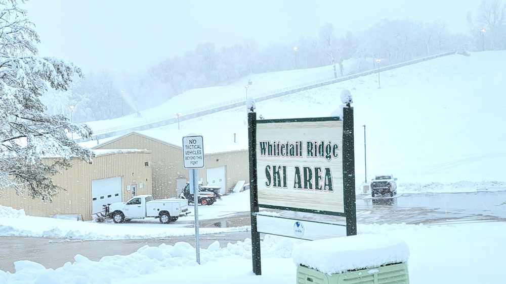 Snow-making operations at Fort McCoy's Whitetail Ridge Ski Area