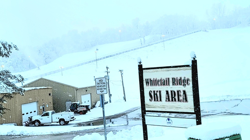 Snow-making operations at Fort McCoy's Whitetail Ridge Ski Area