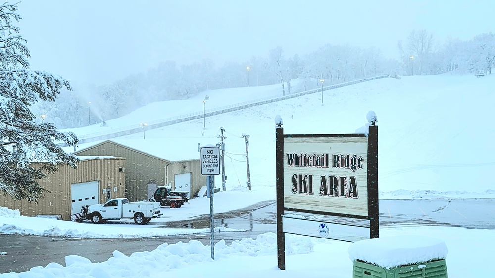 Snow-making operations at Fort McCoy's Whitetail Ridge Ski Area