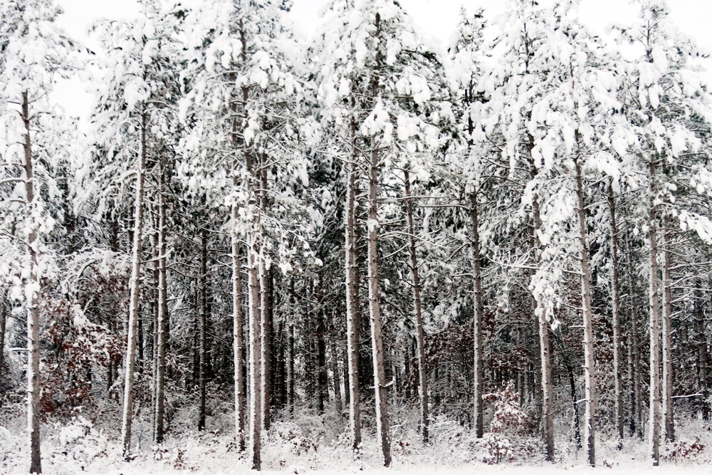 December 2022 snow scenes at Fort McCoy