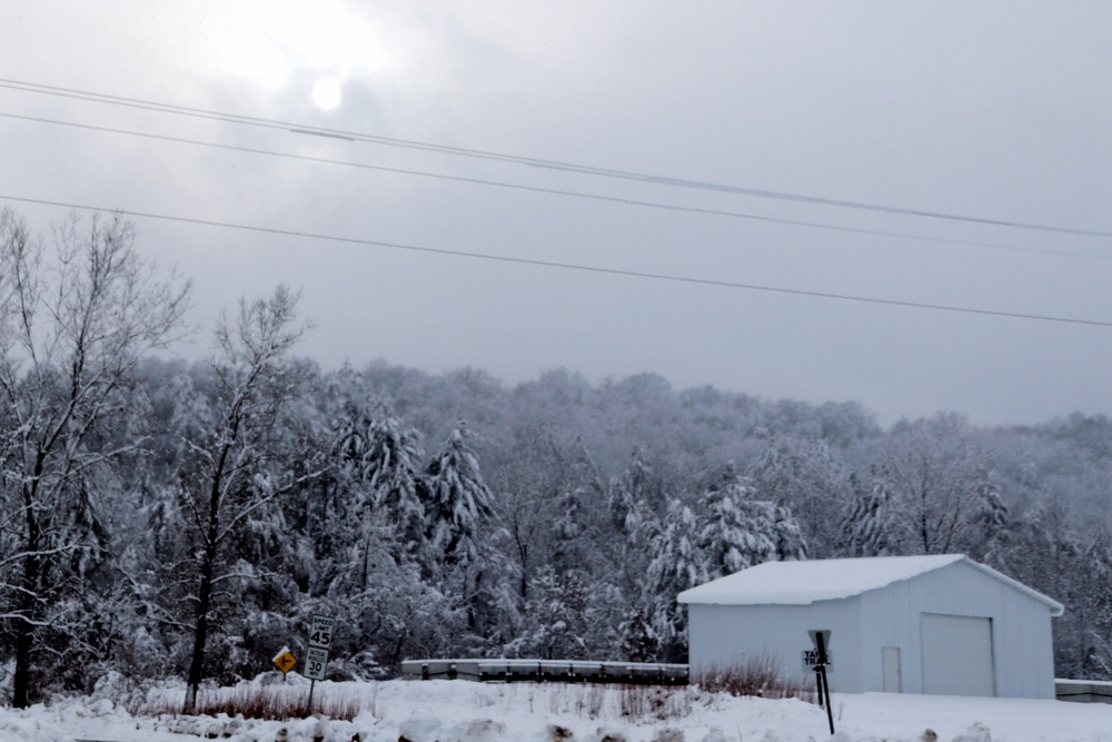 December 2022 snow scenes at Fort McCoy